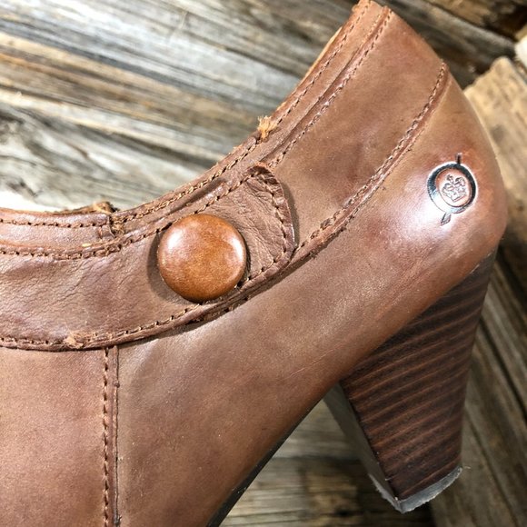 BOC Calixta Brown Leather Ankle Booties Women US 8.5, EU 40 - Picture 9 of 12